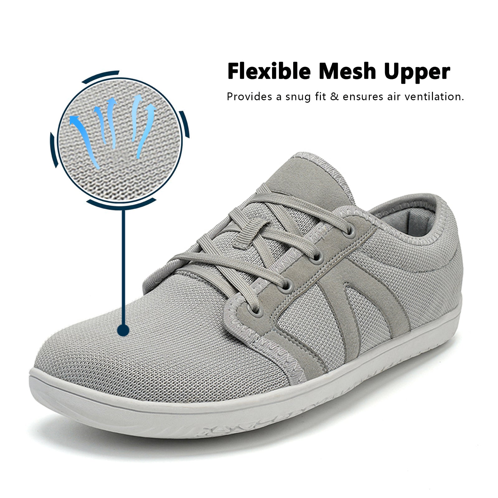 Men's Barefoot Shoes Zero Drop Wide Width Sneakers Lightweight Walking Shoes Tennis Shoes