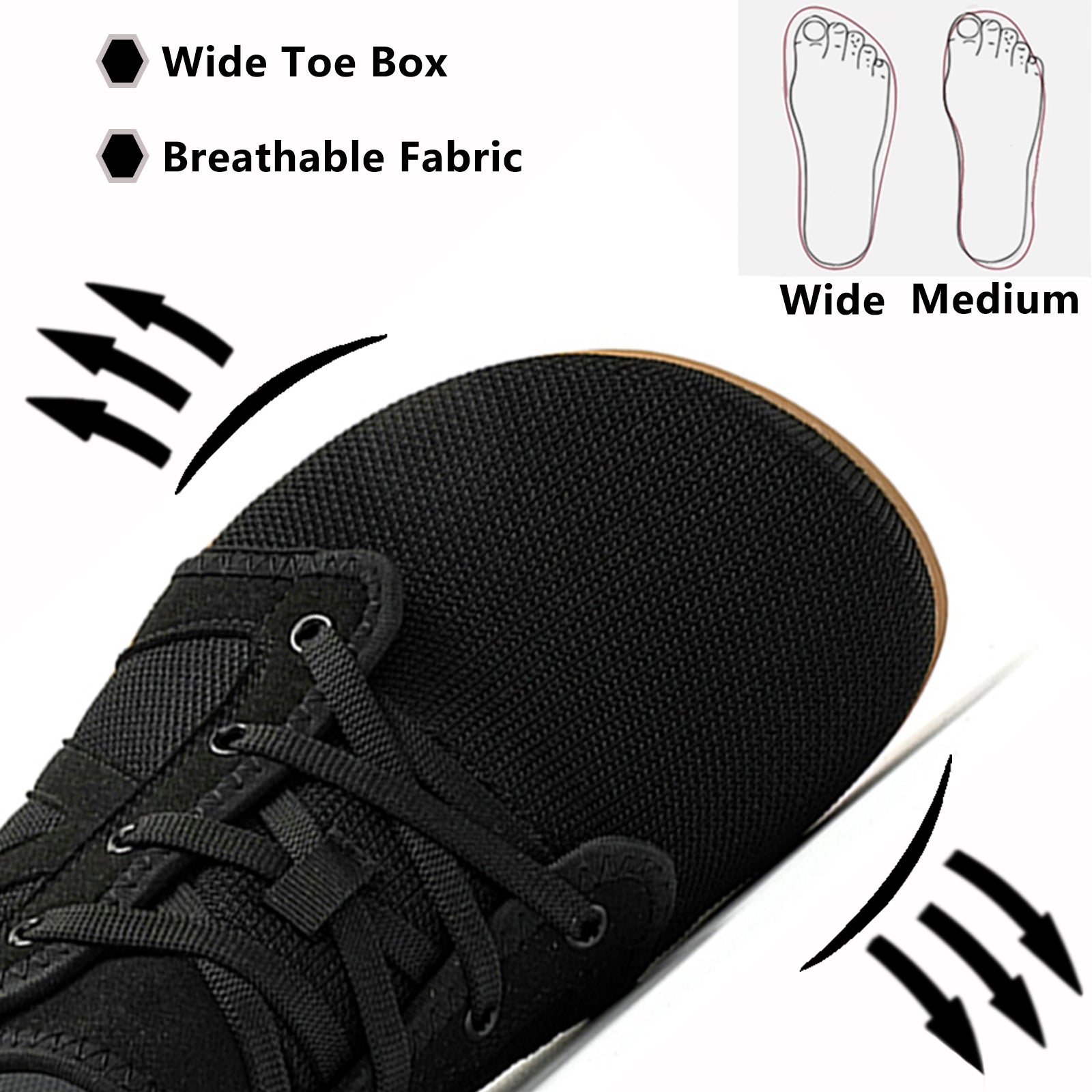 Men's Barefoot Shoes Zero Drop Wide Width Sneakers Lightweight Walking Shoes Tennis Shoes