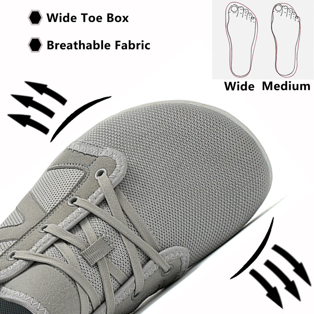 Men's Barefoot Shoes Zero Drop Wide Width Sneakers Lightweight Walking Shoes Tennis Shoes