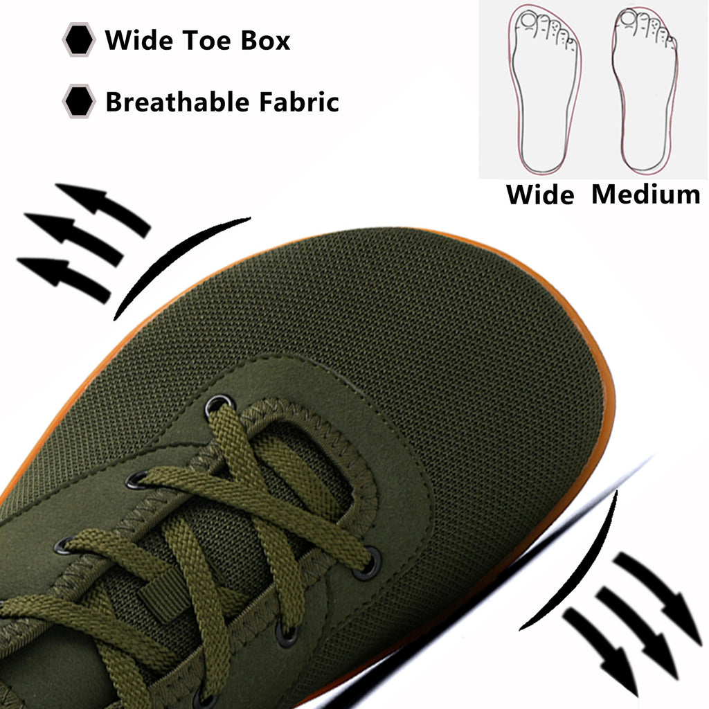 Mens Walking Shoes Wide Toe Barefoot Cross-Trainer Shoes Comfortable Tennis Shoes Fashion Sneakers