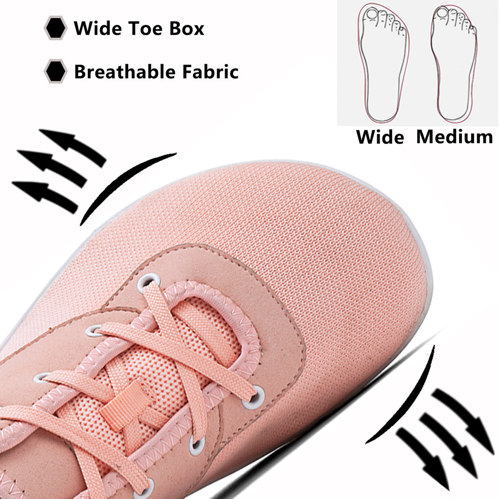 Womens Wide Width Barefoot Shoes Minimalist Walking Shoes Zero Drop Tennis Shoes Breathable Fashion Sneakers