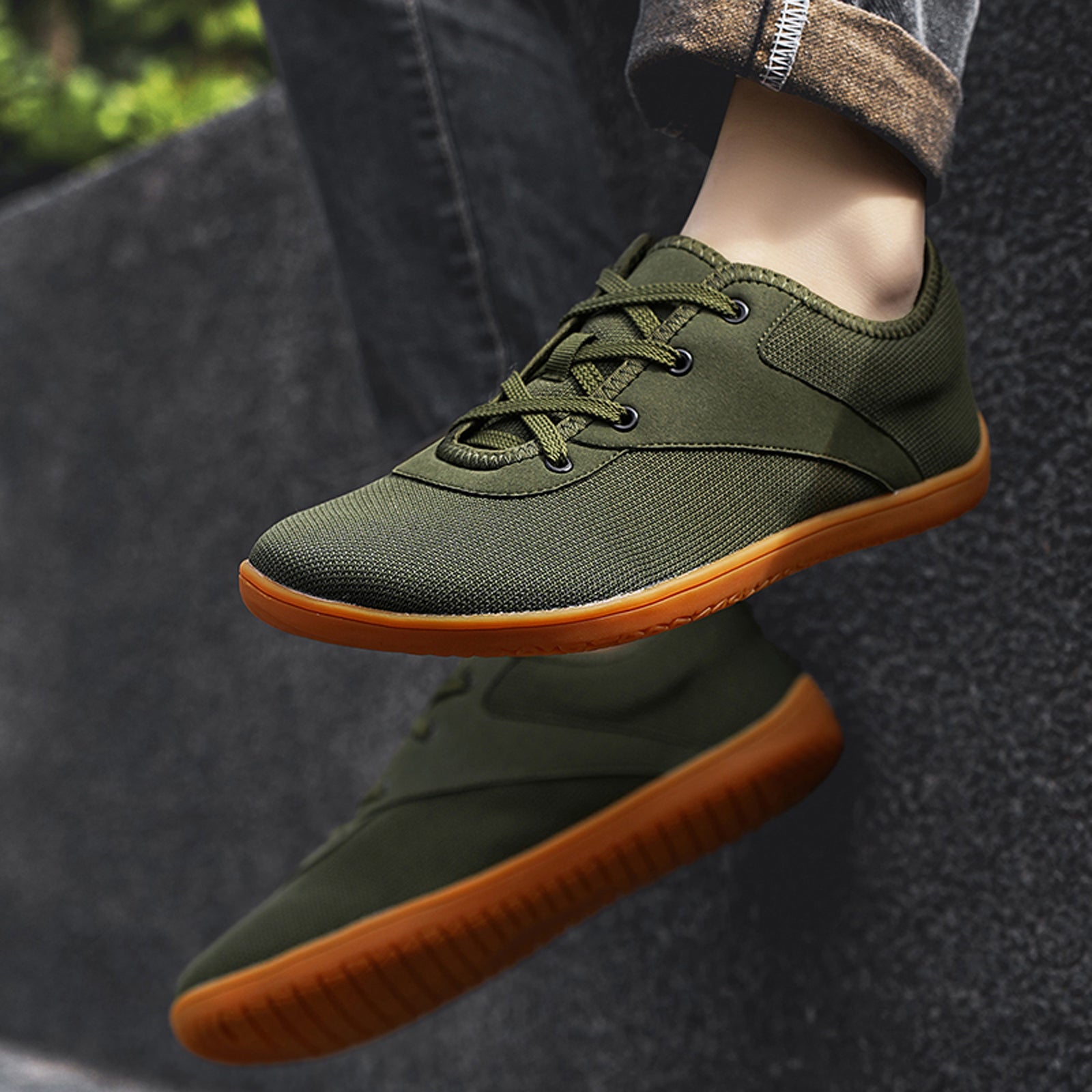 Mens Walking Shoes Wide Toe Barefoot Cross-Trainer Shoes Comfortable Tennis Shoes Fashion Sneakers