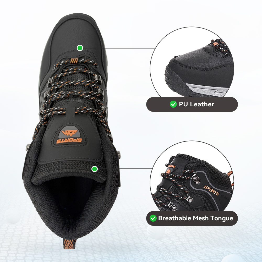 Gexuosn Hiking Boots for Men Mid Ankle Trekking Trails Boots Work Boots
