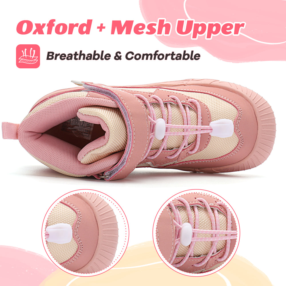 Gexuosn Kids Hiking Boots Wide Toe Boys Girls Hiking Shoes Barefoot Athletic Trekking Shoes