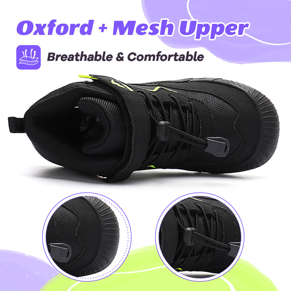 Gexuosn Kids Hiking Boots Wide Toe Boys Girls Hiking Shoes Barefoot Athletic Trekking Shoes