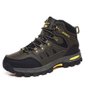 Gexuosn Hiking Boots for Men Mid Ankle Trekking Trails Boots Work Boots Green
