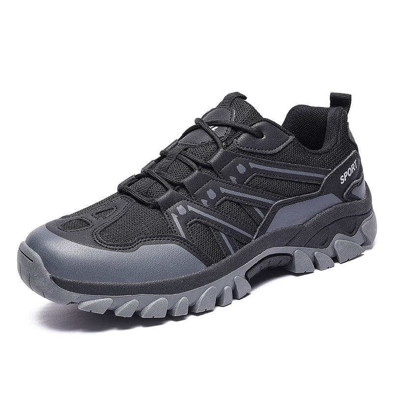 Men's Hiking Shoes Lightweight Trekking Trails Shoes Breathable Work Shoes Black