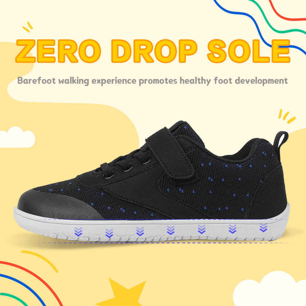 Gexuosn Kids Barefoot Shoes Girls Boys Wide Toe Tennis Shoes Zero Drop Minimalist Sneakers Walking Shoes