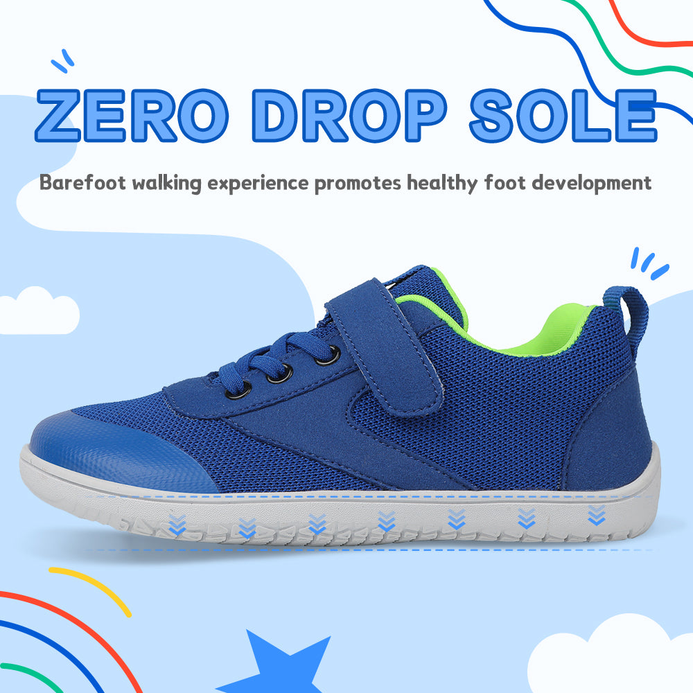 Gexuosn Kids Barefoot Shoes Girls Boys Wide Toe Tennis Shoes Zero Drop Minimalist Sneakers Walking Shoes