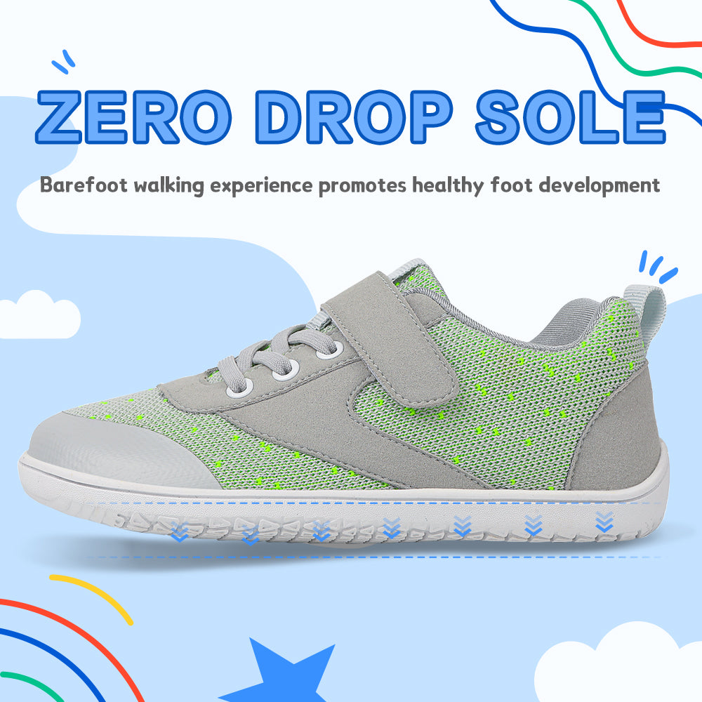 Gexuosn Kids Barefoot Shoes Girls Boys Wide Toe Tennis Shoes Zero Drop Minimalist Sneakers Walking Shoes
