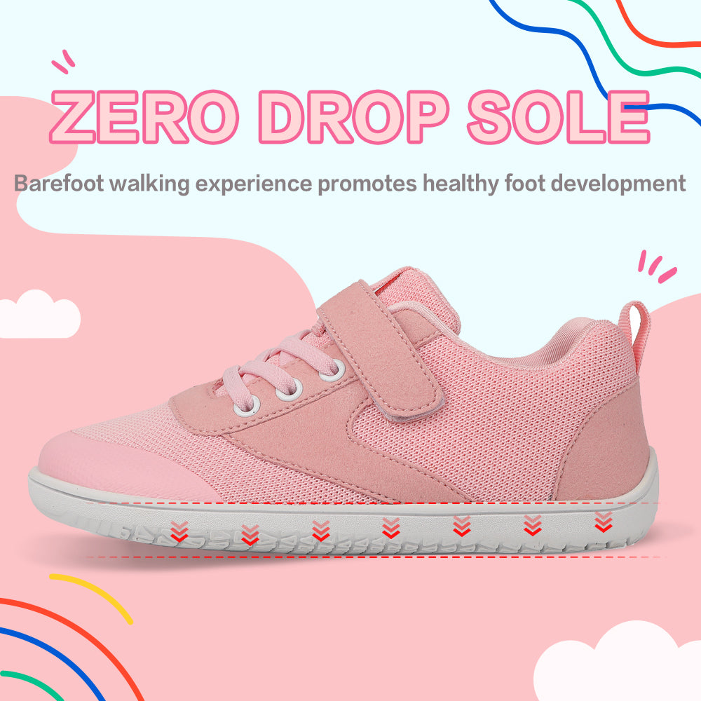 Gexuosn Kids Barefoot Shoes Girls Boys Wide Toe Tennis Shoes Zero Drop Minimalist Sneakers Walking Shoes