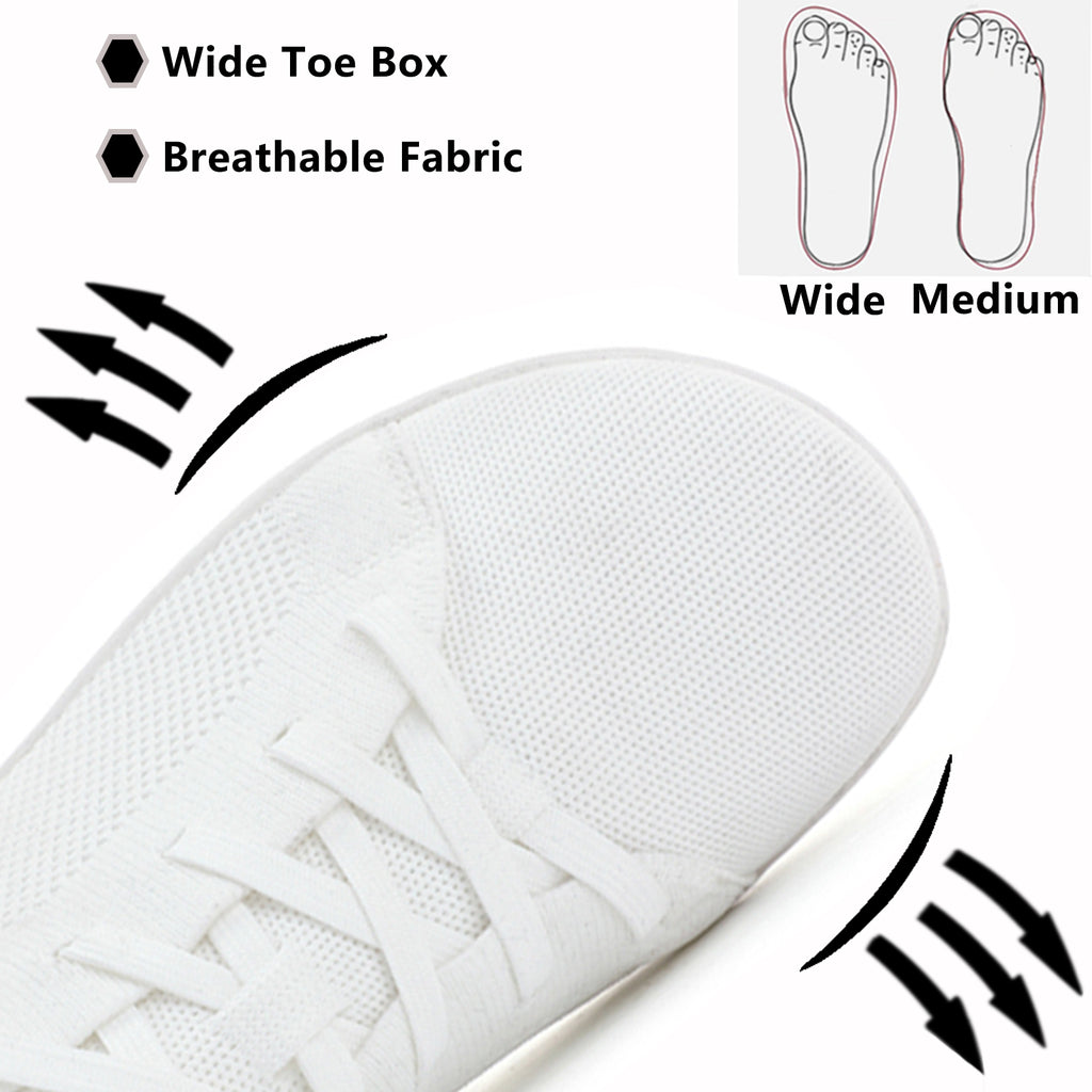 Walking Shoes for Women Wide Barefoot Shoes Zero Drop Shoes Breathable Minimalist Tennis Sneakers