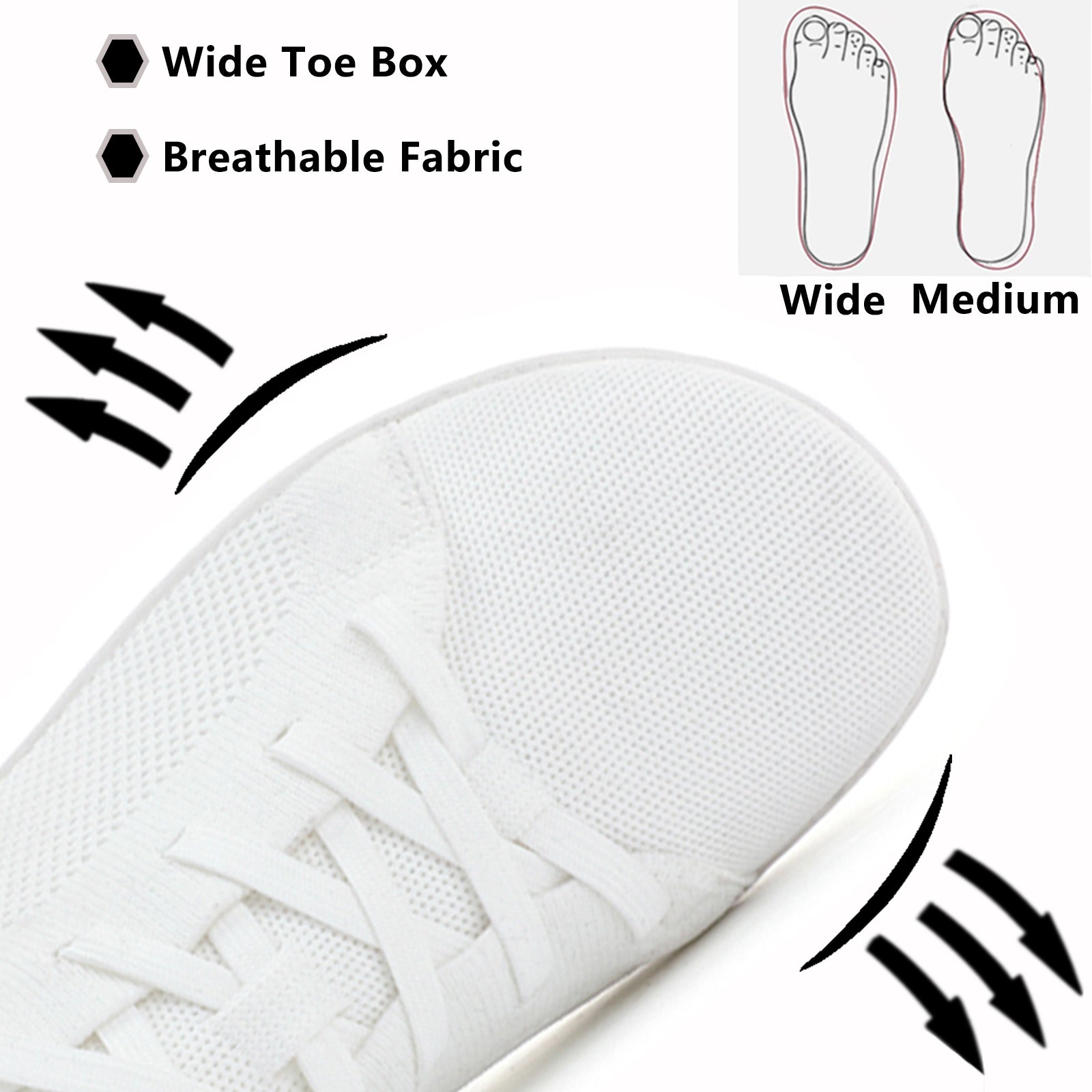 Walking Shoes for Women Wide Barefoot Shoes Zero Drop Shoes Breathable Minimalist Tennis Sneakers